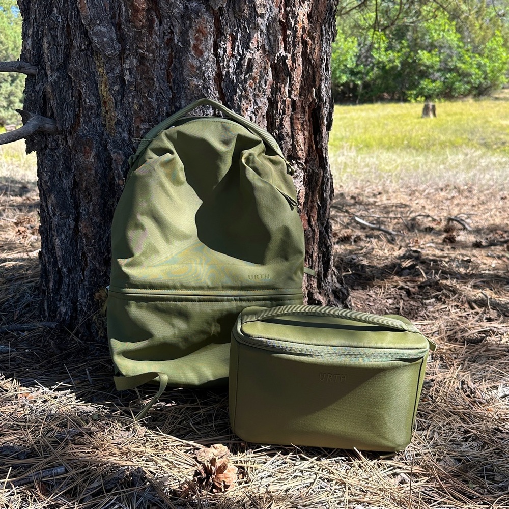 Urth - Arkose Camera Backpack Set - Moss Green